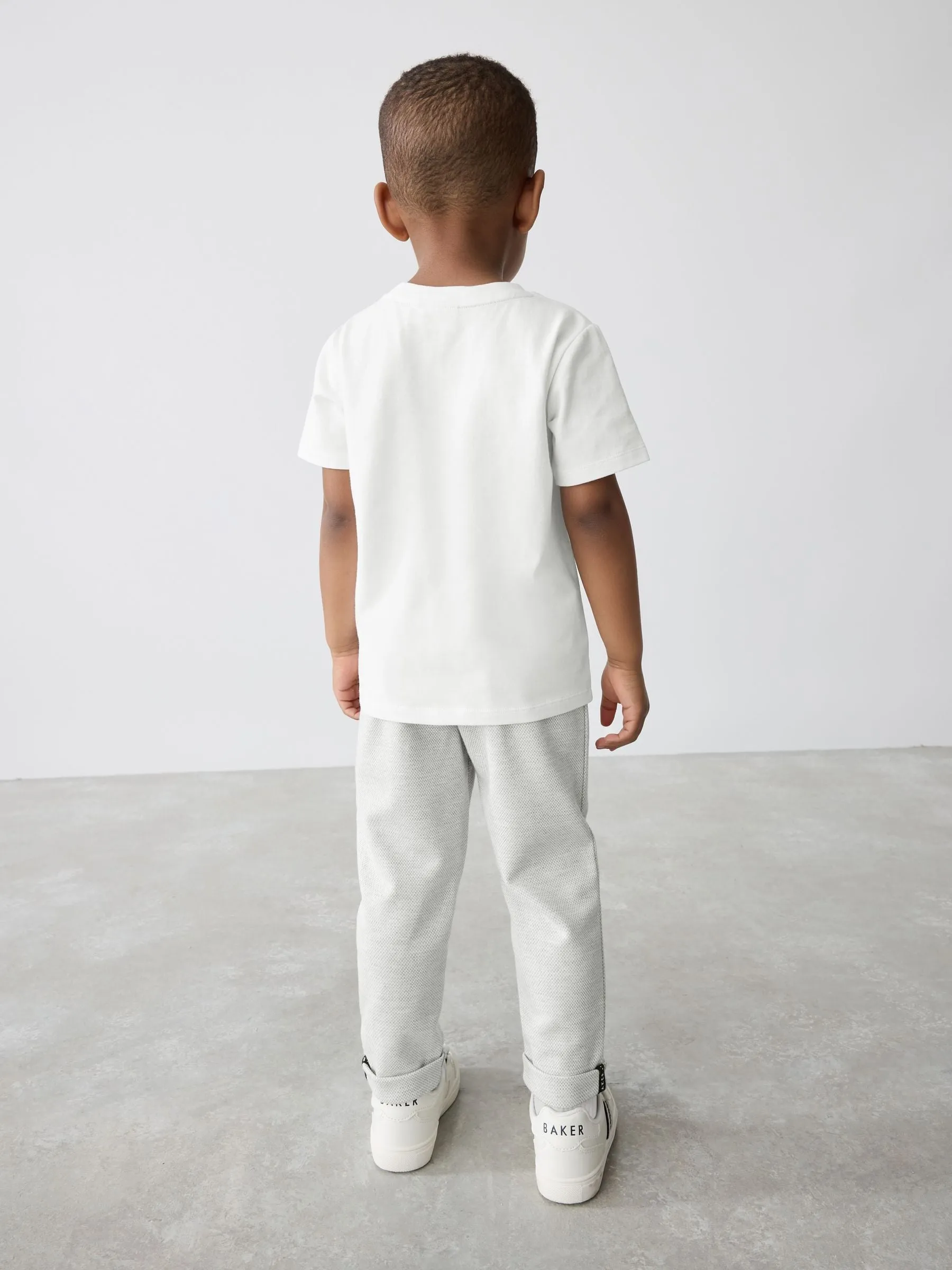 Baker by Ted Baker Grey Textured Jacket T-Shirt and Trousers Set