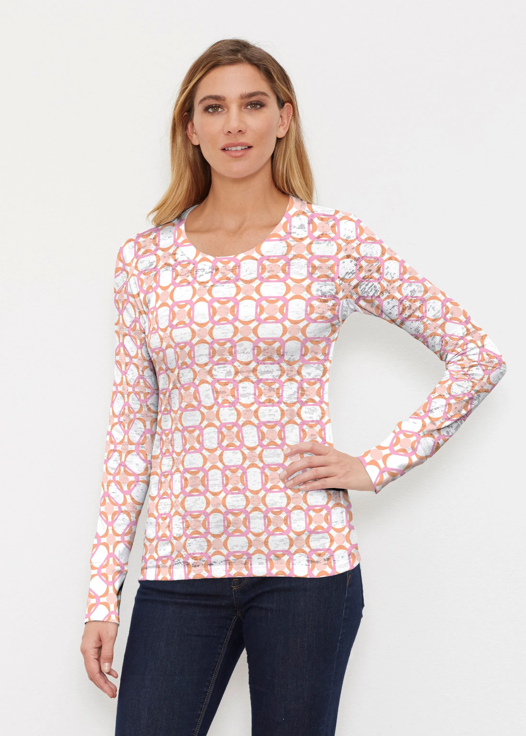 Bangles & Dots (8022) ~ Thermal Long Sleeve Crew Shirt