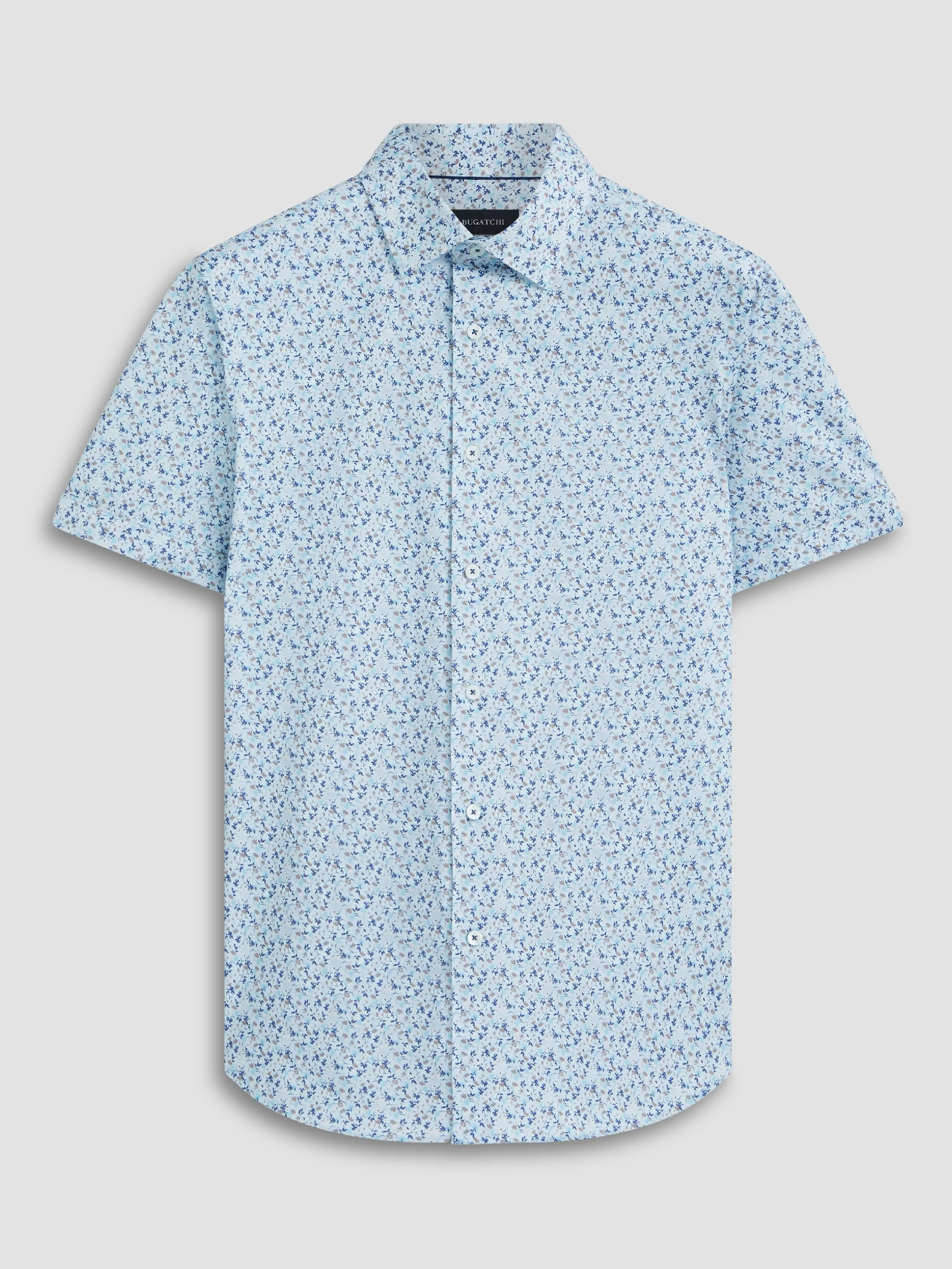 Bugatchi - Miles Short Sleeve Modern Fit Shirt - OOOHCotton Tech - 8 way Stretch - DF9160F40