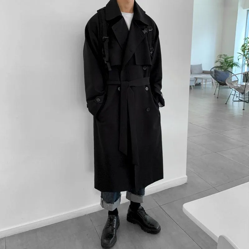 Chicmy-Korean style, Korean men's outfit, minimalist style, street fashion  Winter Outfits LONG TRENCH COAT