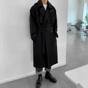 Chicmy-Korean style, Korean men's outfit, minimalist style, street fashion  Winter Outfits LONG TRENCH COAT