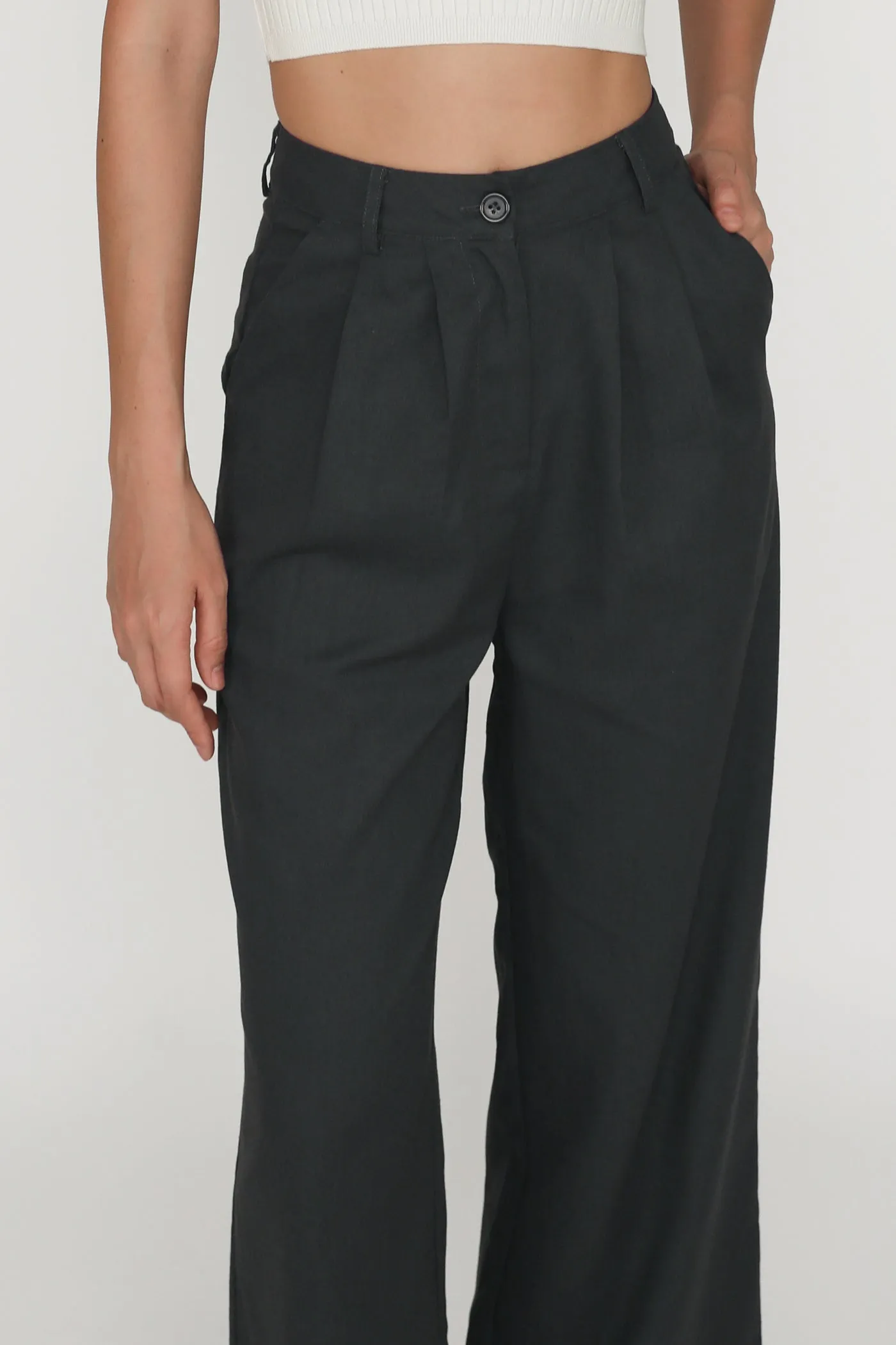 Kason Pleated Linen Pants