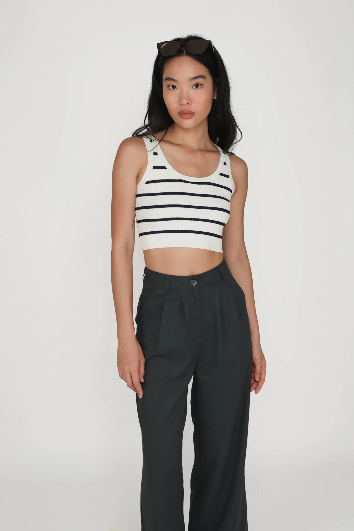 Kason Pleated Linen Pants