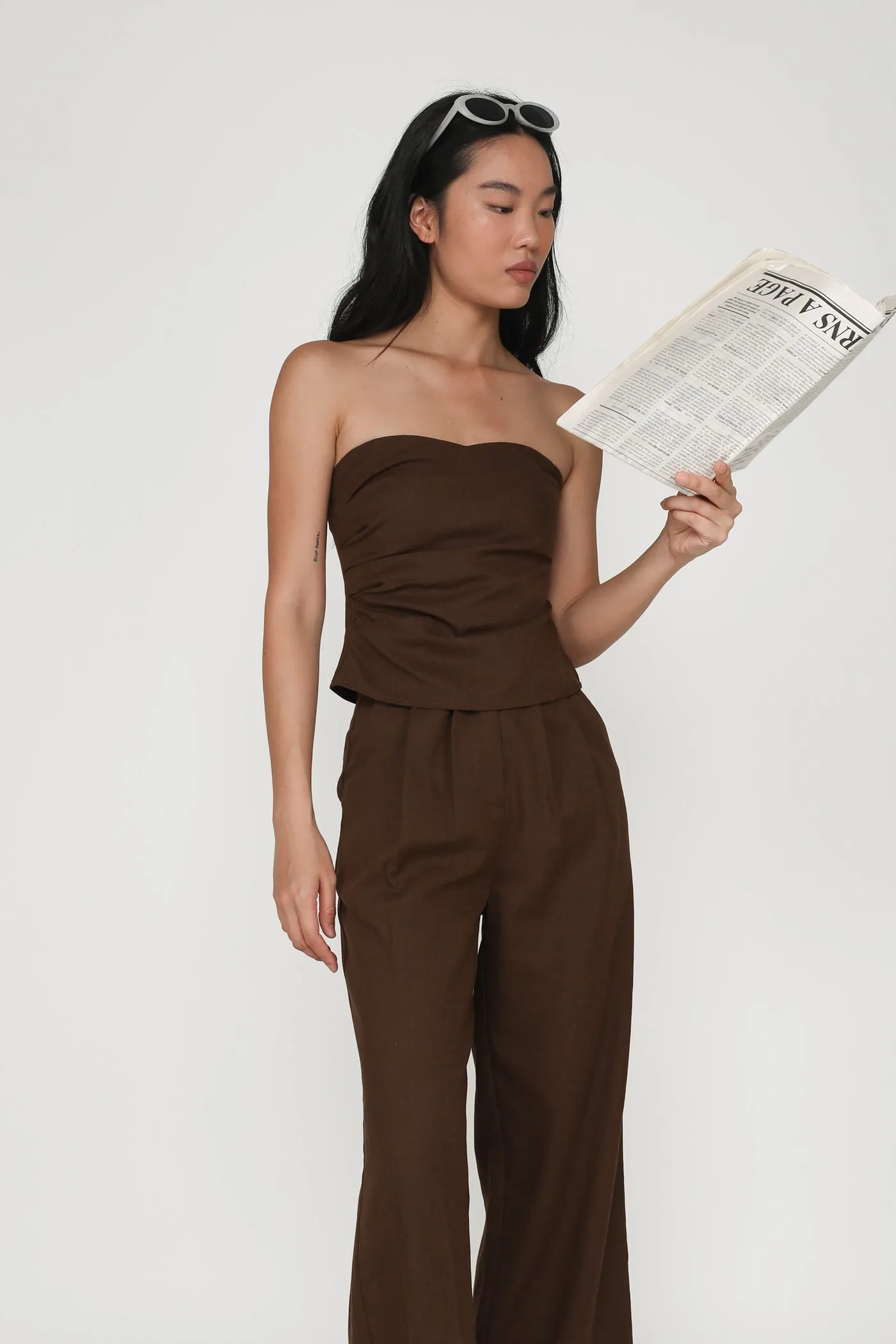 Kason Pleated Linen Pants