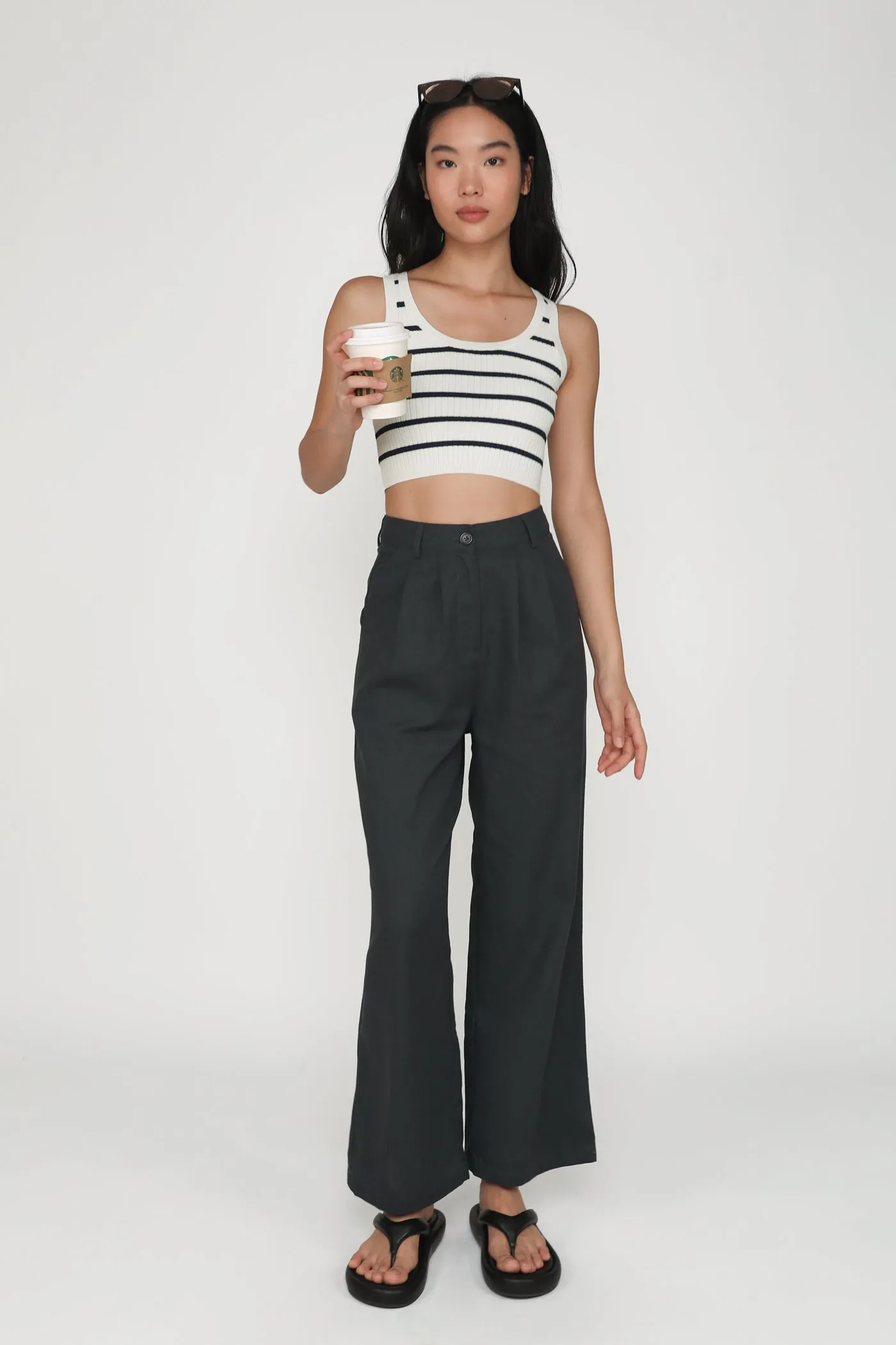 Kason Pleated Linen Pants