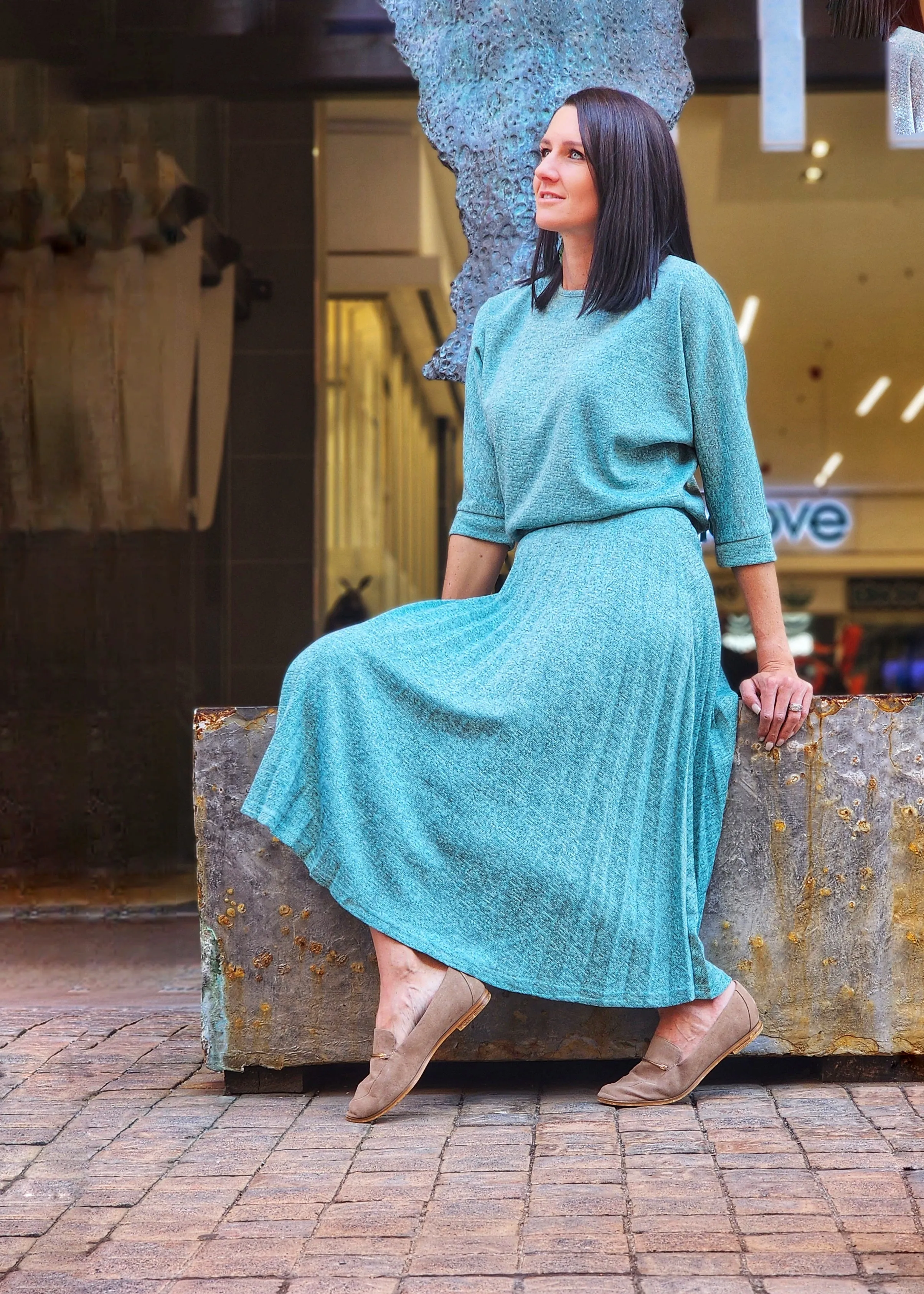 Kimberly Knitted Top Mint Sparkle