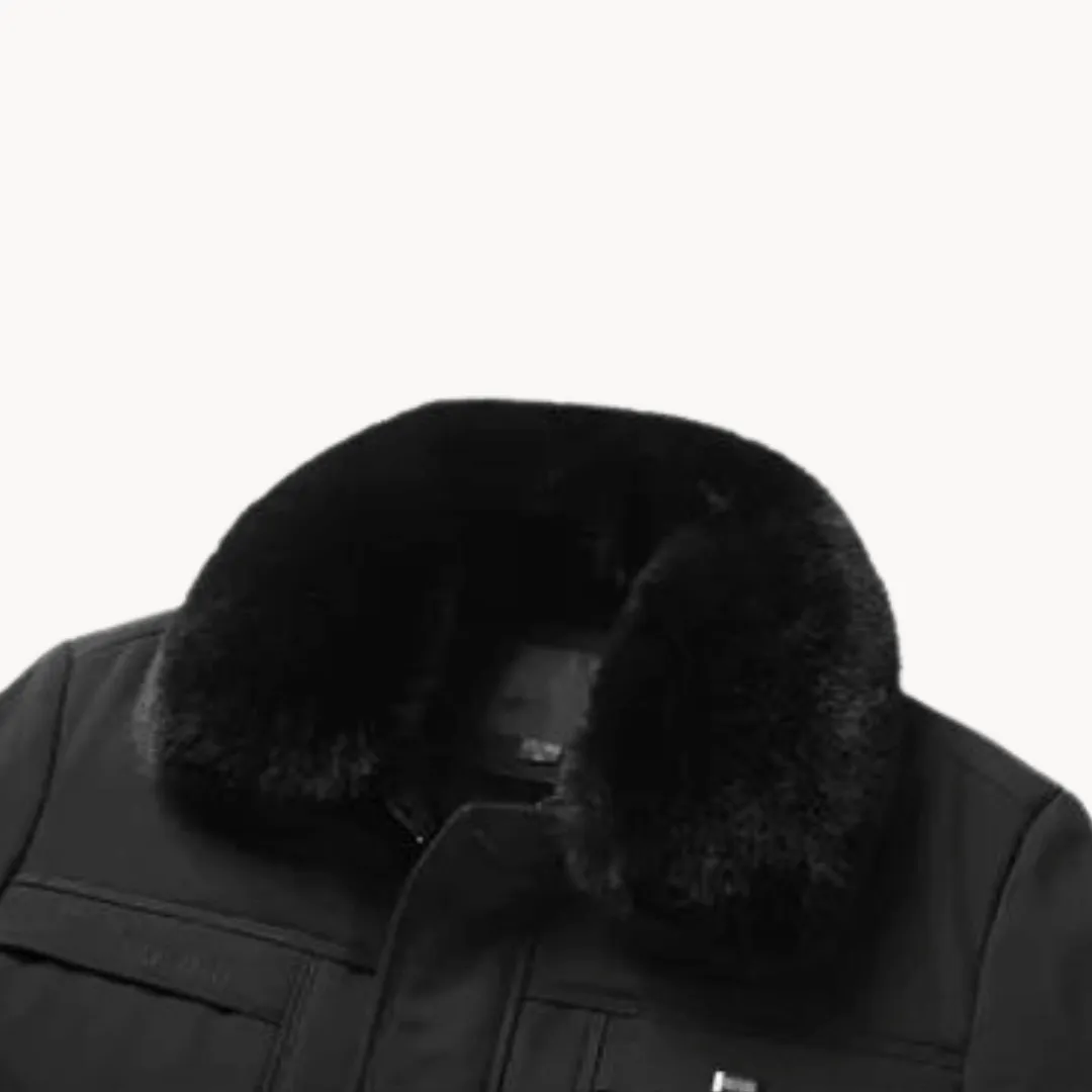 Luxury Quilted Winter Coat with Fur Collar