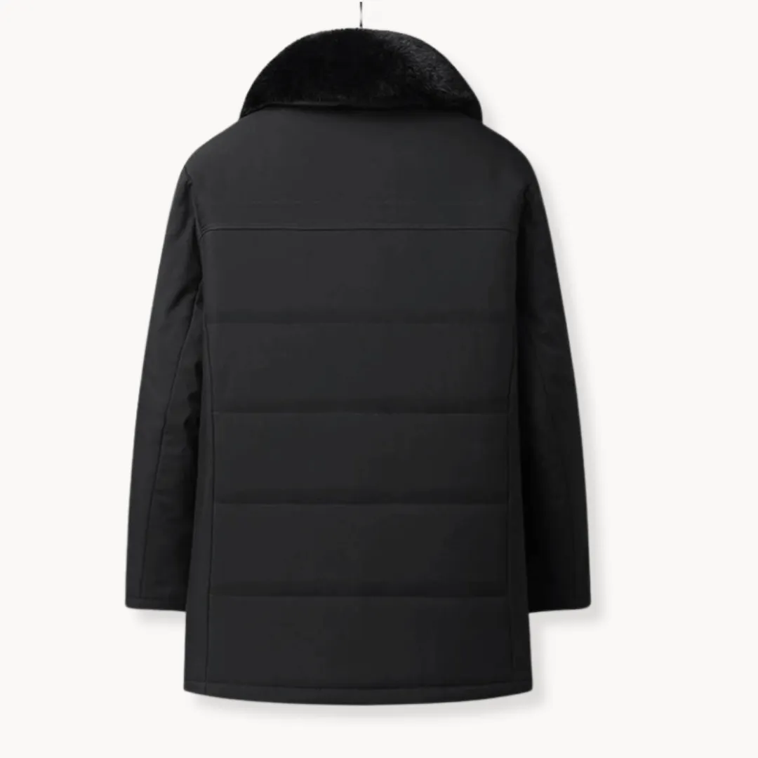 Luxury Quilted Winter Coat with Fur Collar