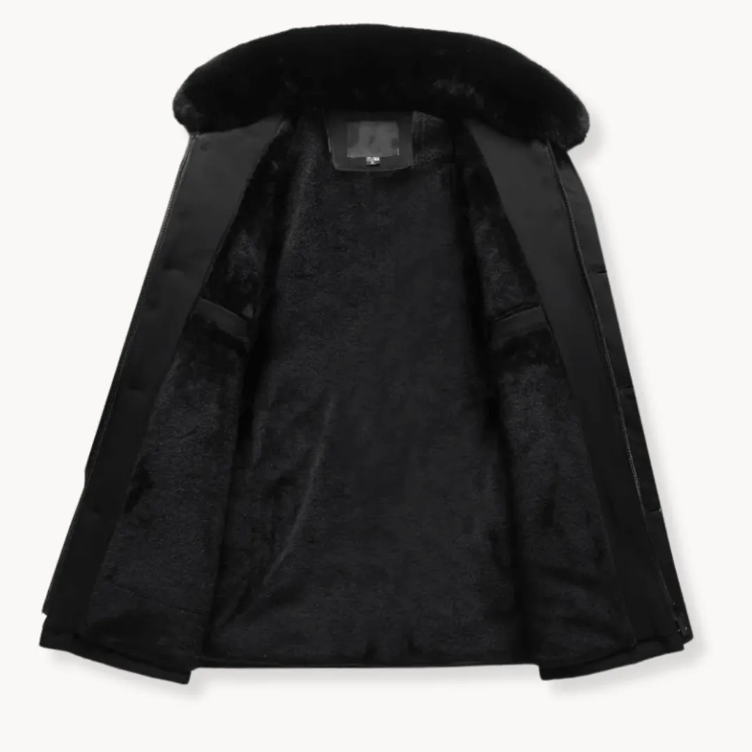 Luxury Quilted Winter Coat with Fur Collar