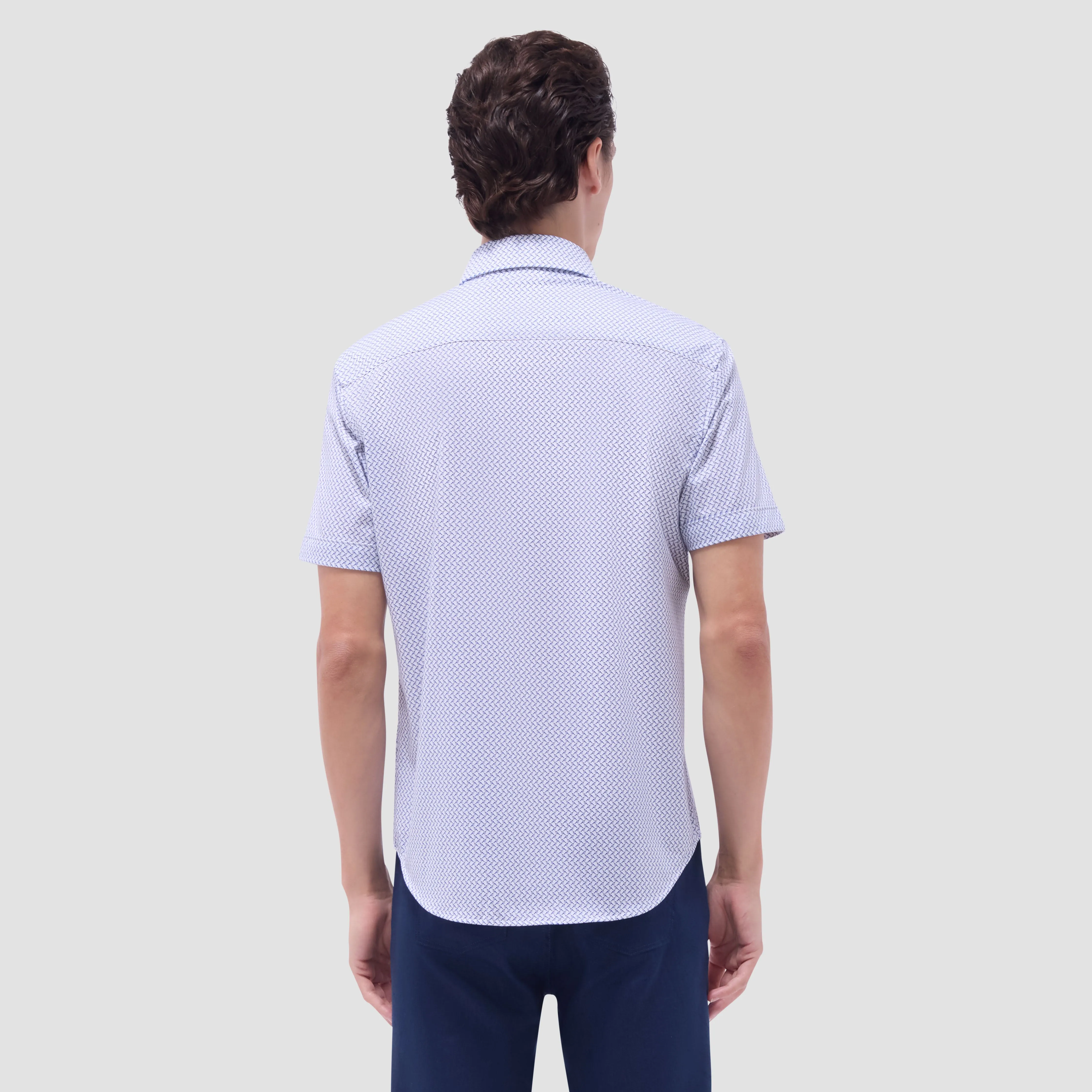 Miles Bird Print OoohCotton Short-Sleeve Shirt
