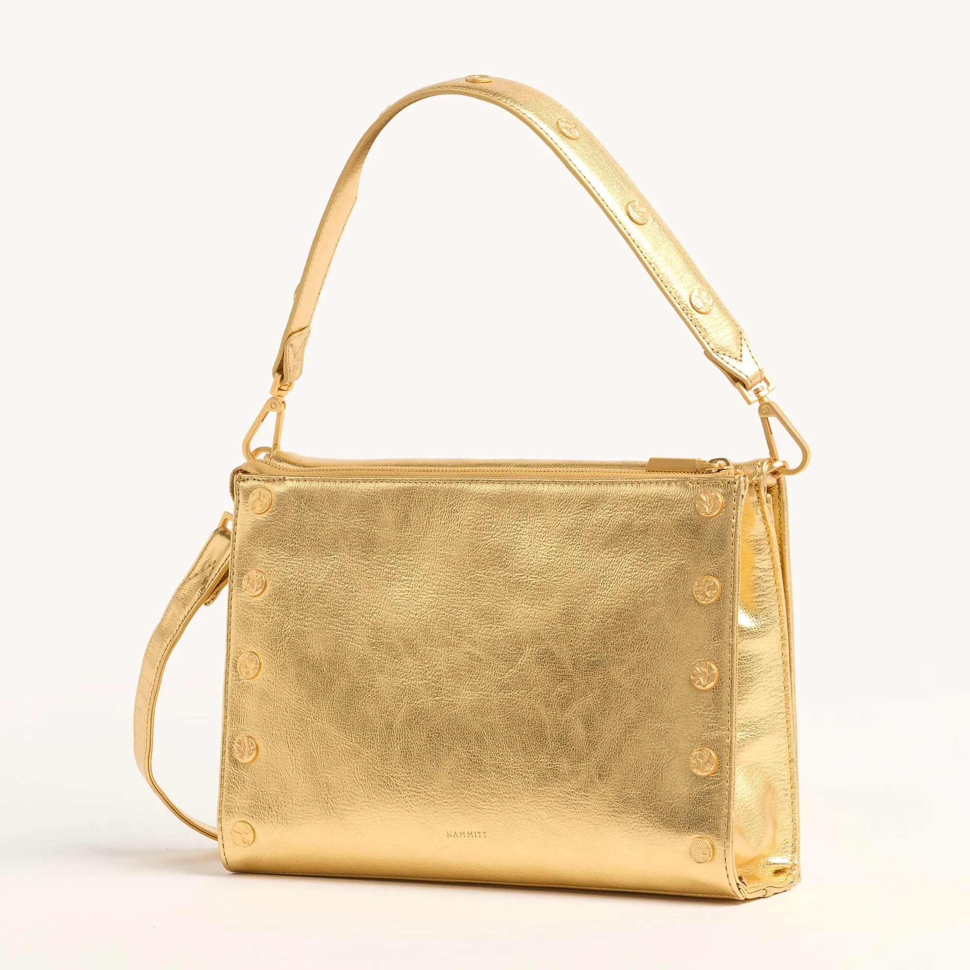 Montana Clutch | Gala Gold/Brushed Gold Hammered | Lrg
