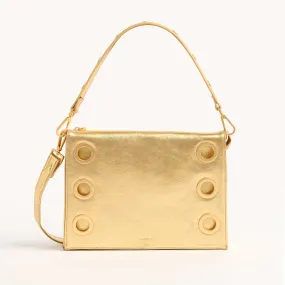 Montana Clutch | Gala Gold/Brushed Gold Hammered | Lrg