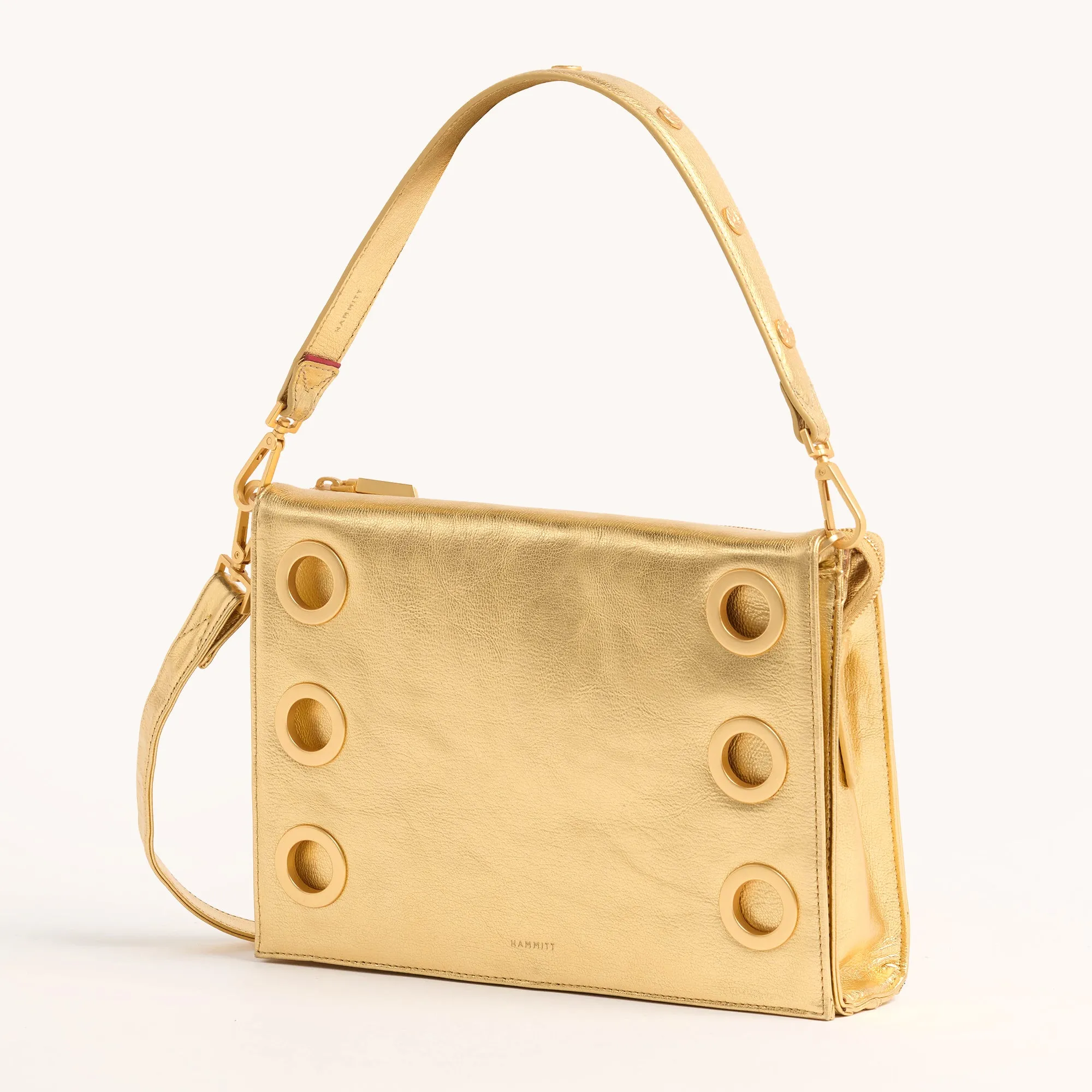 Montana Clutch | Gala Gold/Brushed Gold Hammered | Lrg