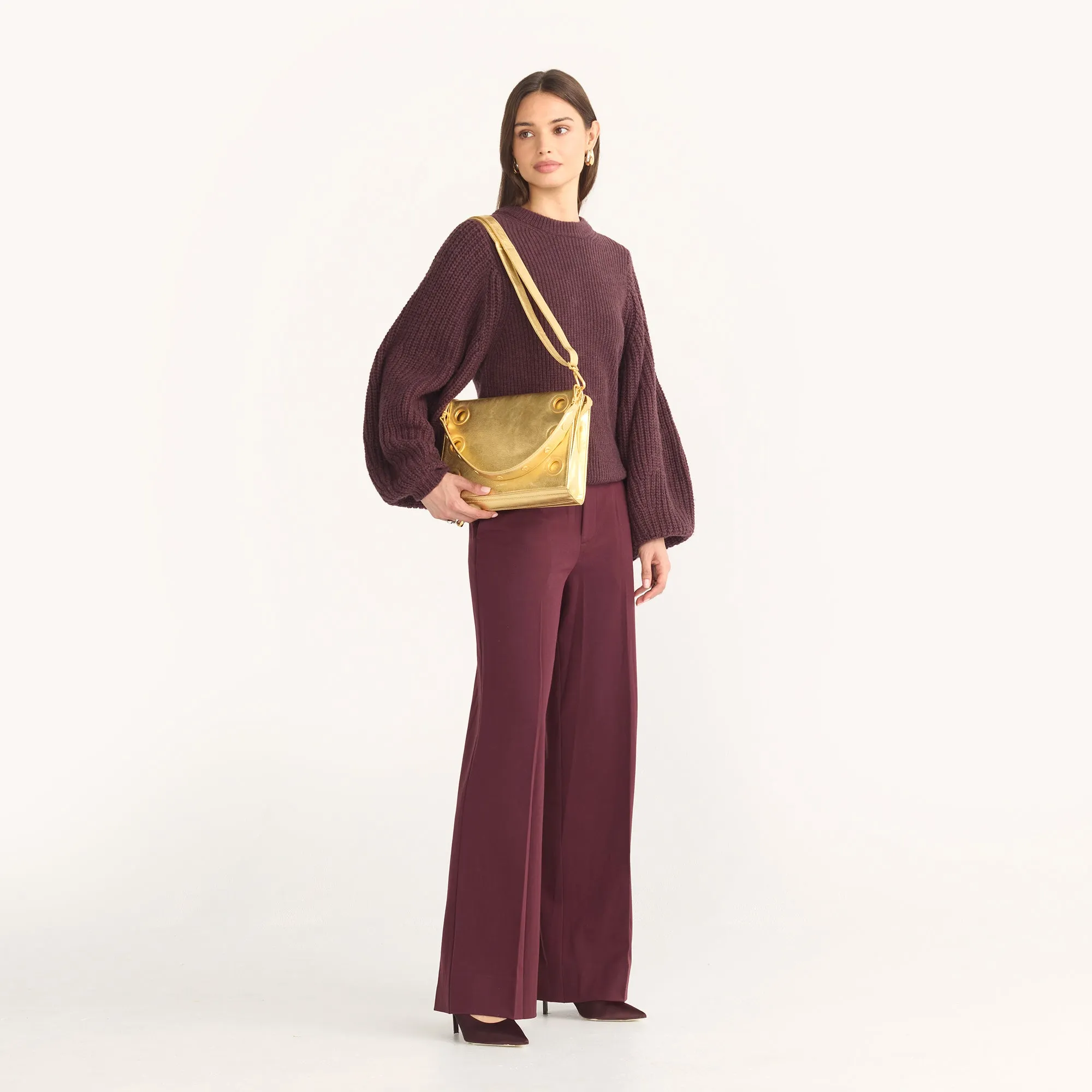 Montana Clutch | Gala Gold/Brushed Gold Hammered | Lrg