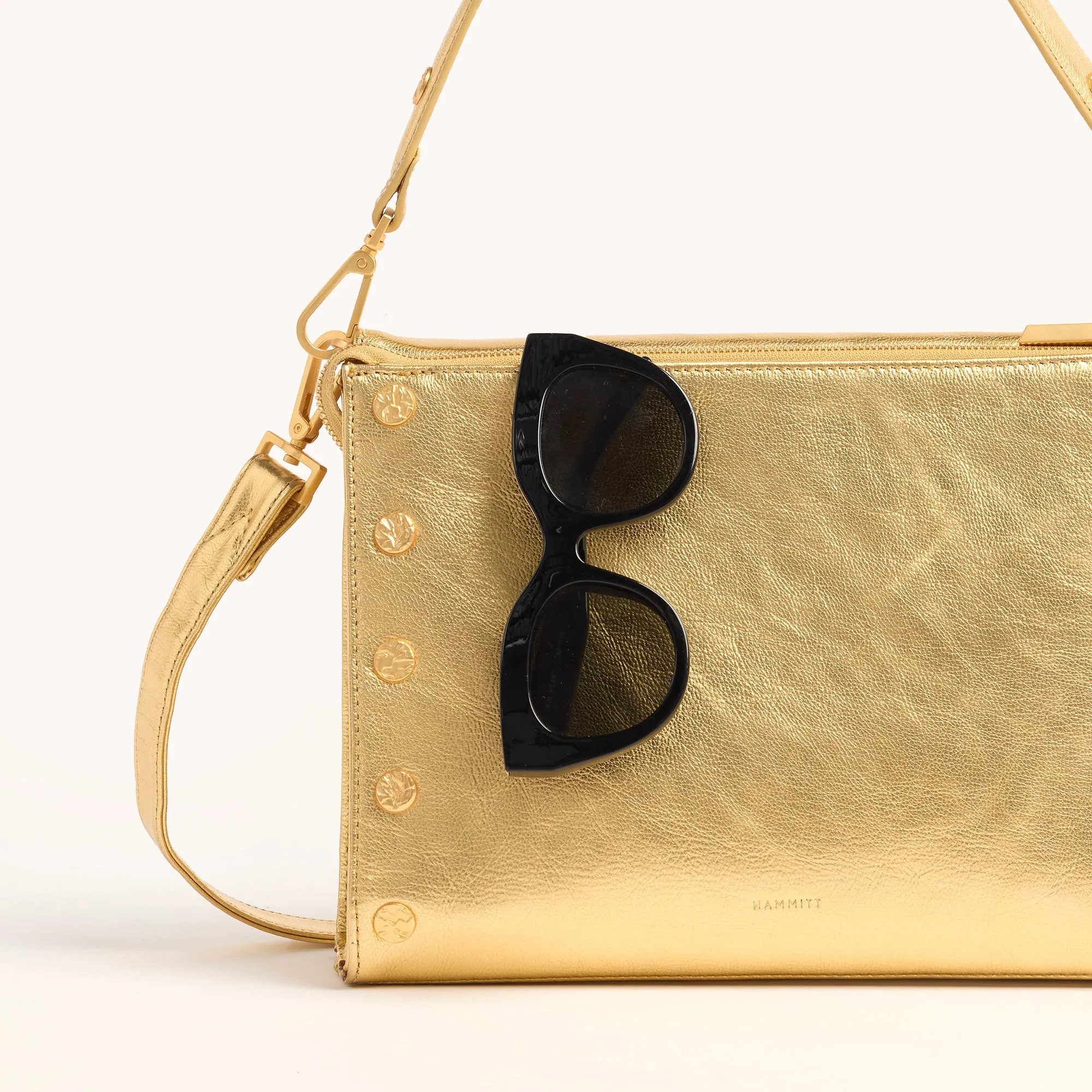 Montana Clutch | Gala Gold/Brushed Gold Hammered | Lrg