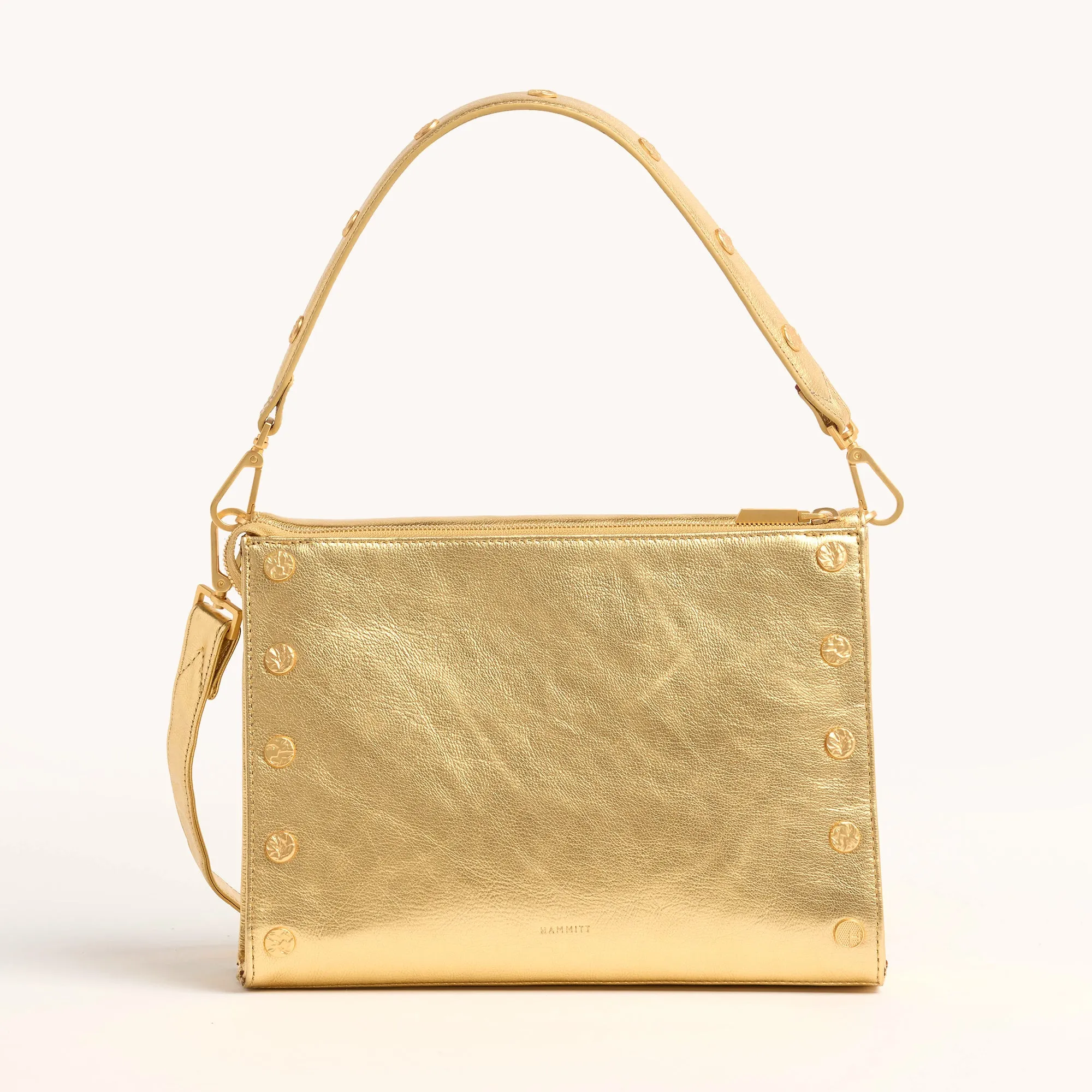 Montana Clutch | Gala Gold/Brushed Gold Hammered | Lrg