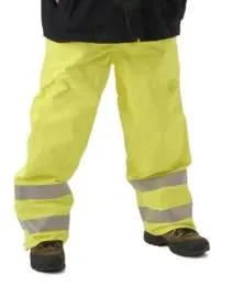NASCO Omega Hi-Vis Rain Pants - Flame Resistant & Chemical Splash Resistant Rainwear (5001PFY/5001PFO)