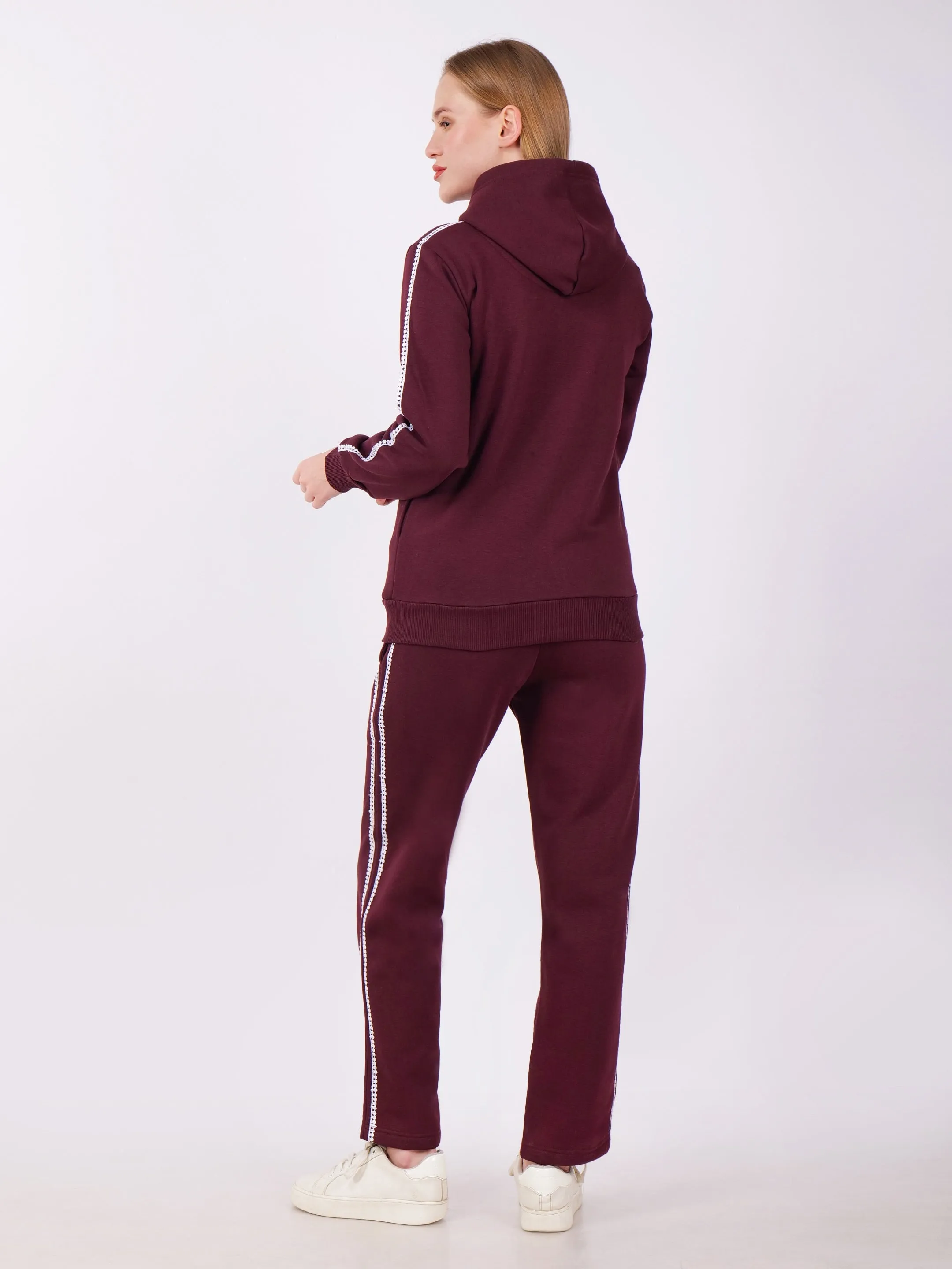Prrodality's Lace-Accent Fleece Co-ord Set