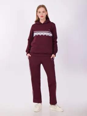 Prrodality's Lace-Accent Fleece Co-ord Set