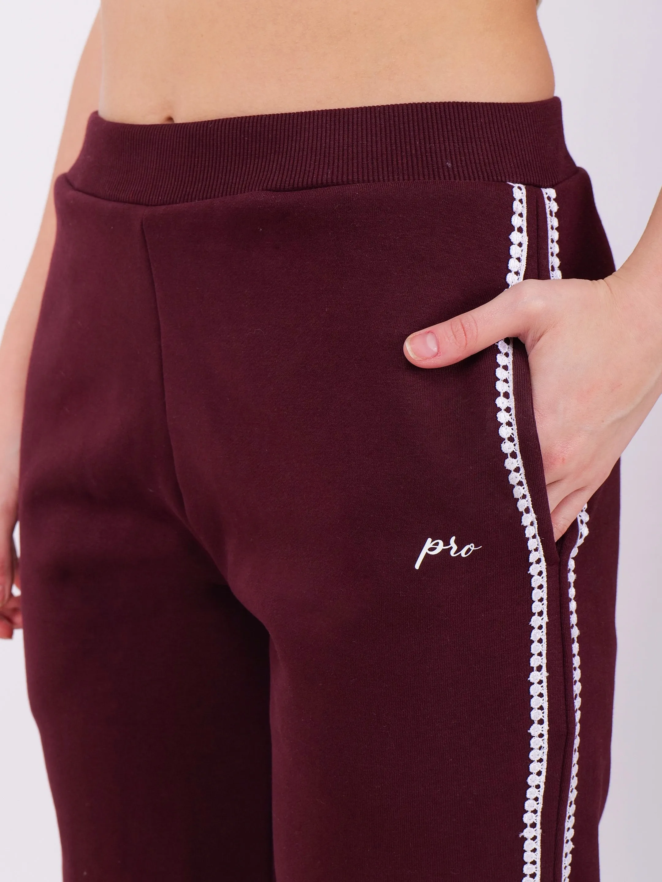 Prrodality's Lace-Accent Fleece Co-ord Set