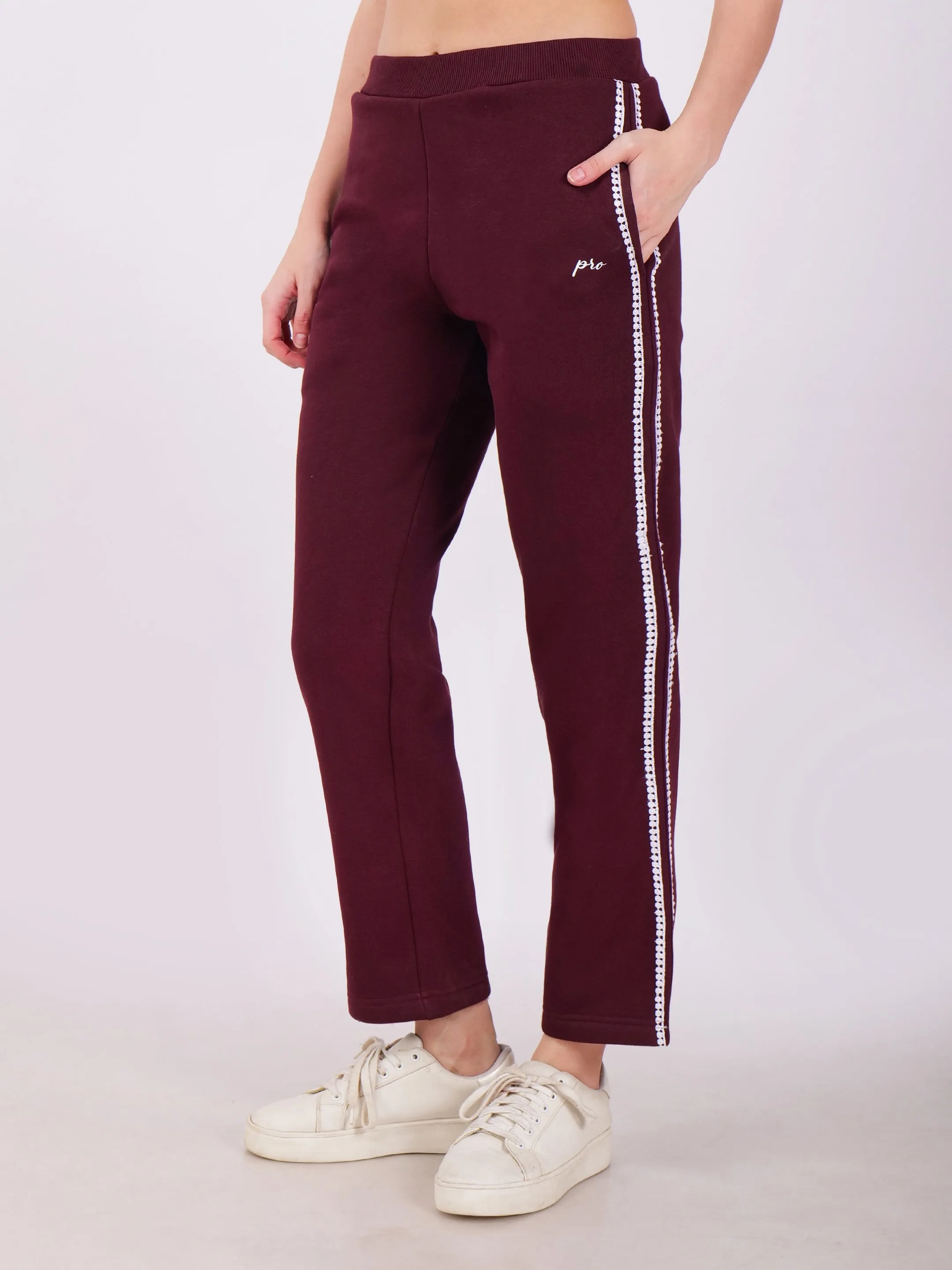 Prrodality's Lace-Accent Fleece Co-ord Set