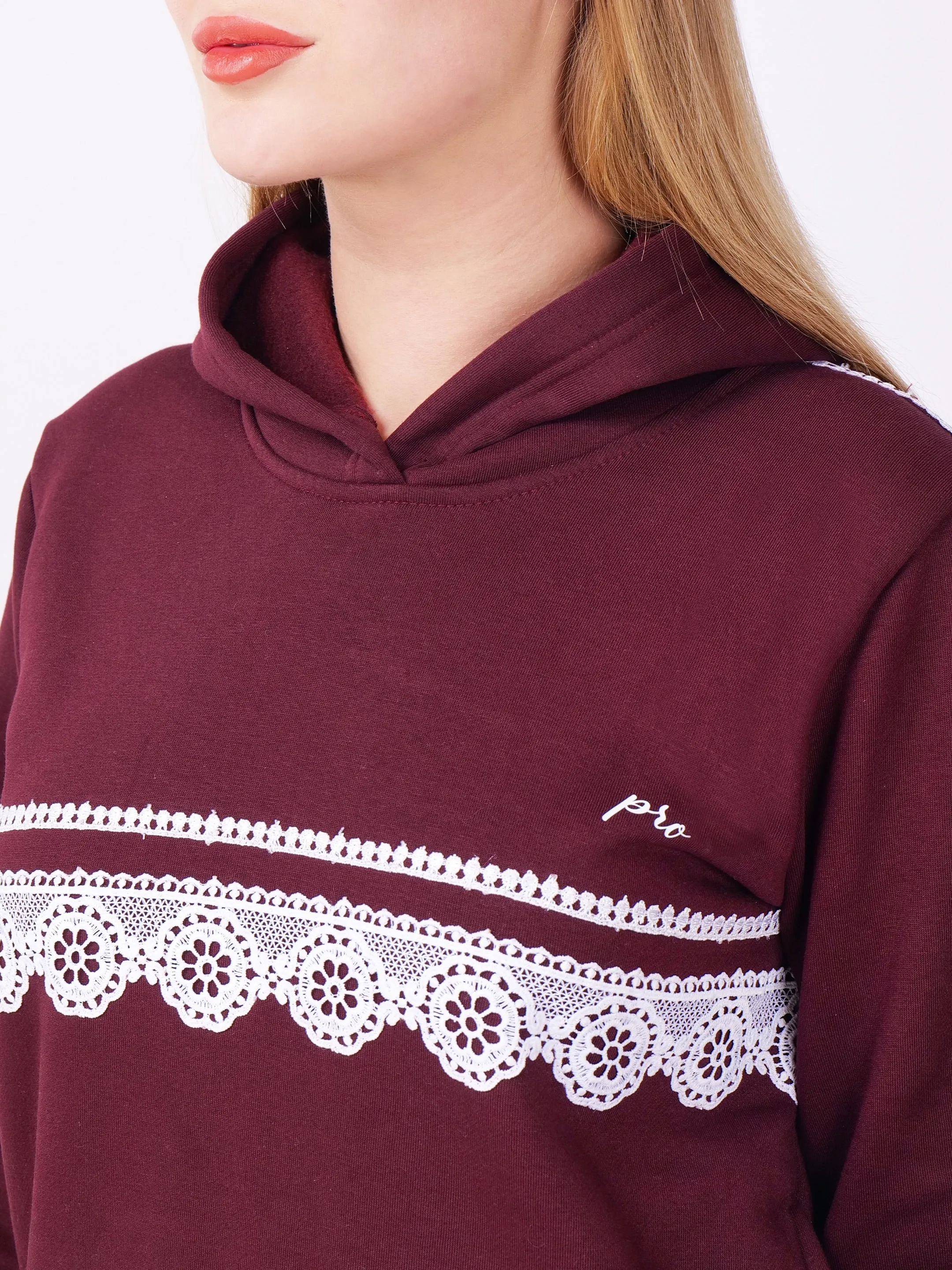 Prrodality's Lace-Accent Fleece Co-ord Set