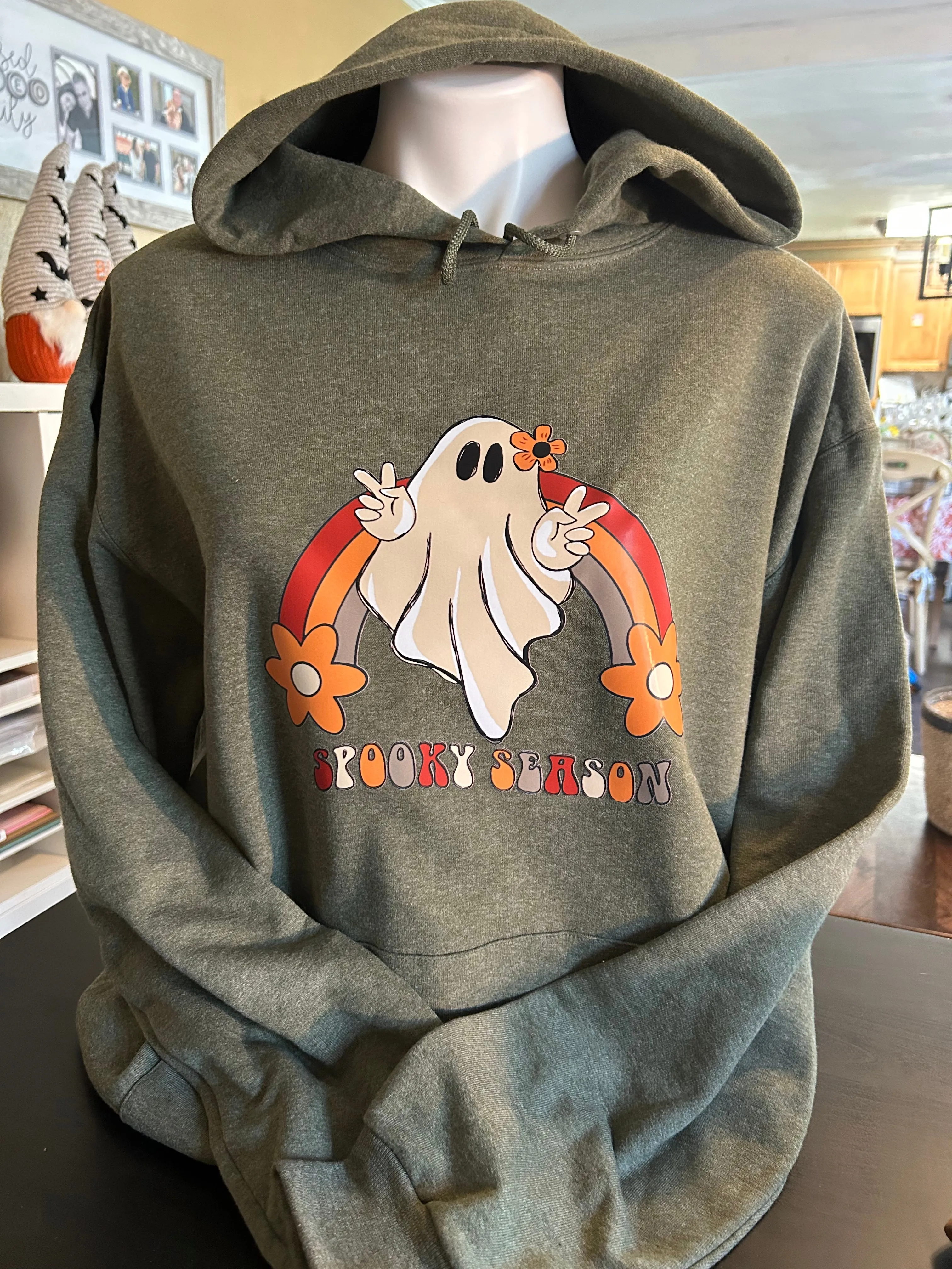 Retro Spooky Season Crewneck Sweater or Pullover Hoodie