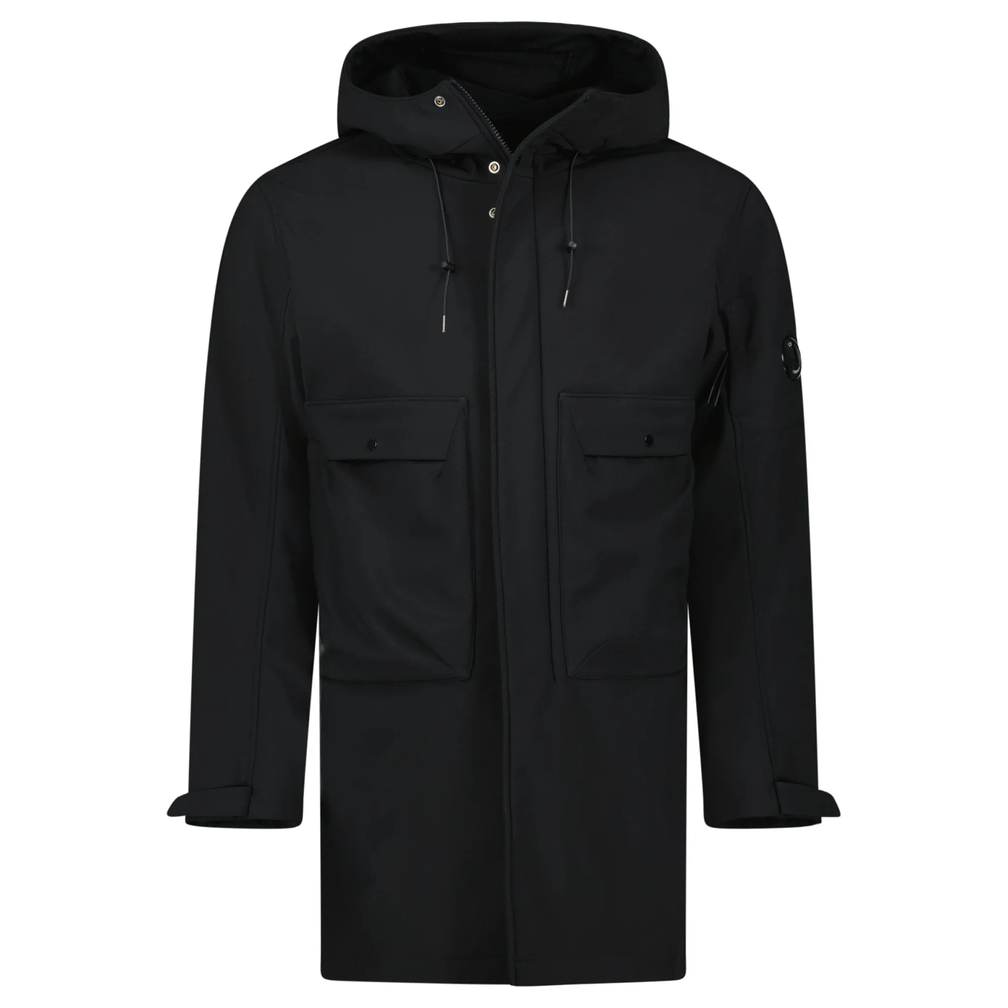 Shell-R Hooded Lens Parka Jacket Black