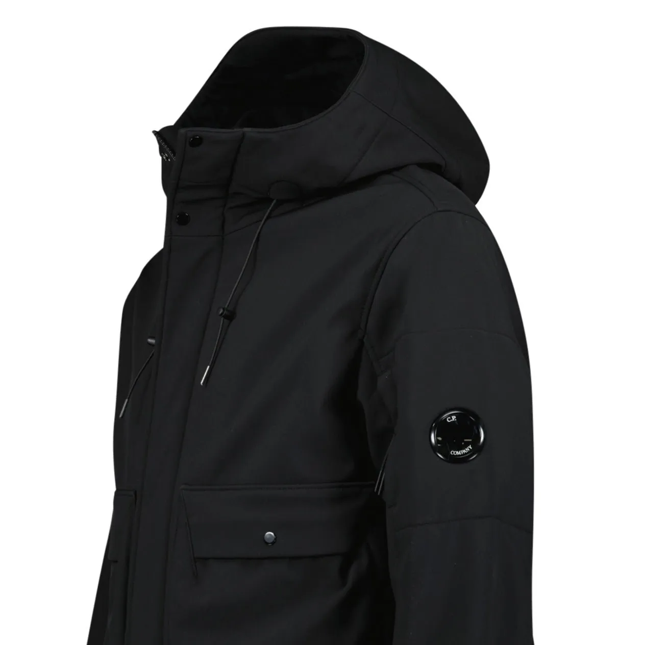 Shell-R Hooded Lens Parka Jacket Black
