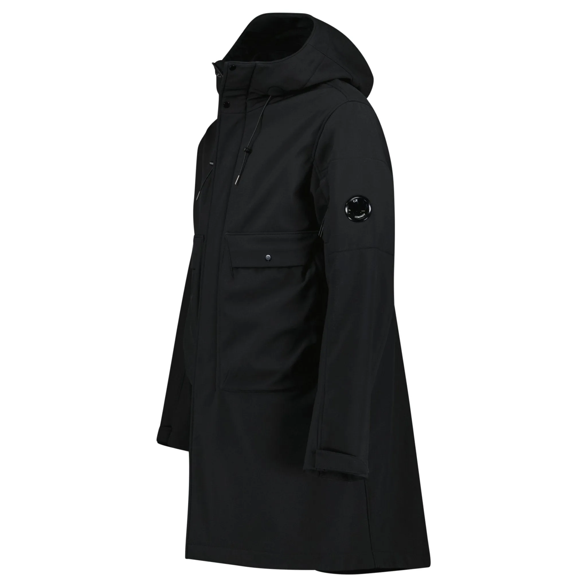 Shell-R Hooded Lens Parka Jacket Black