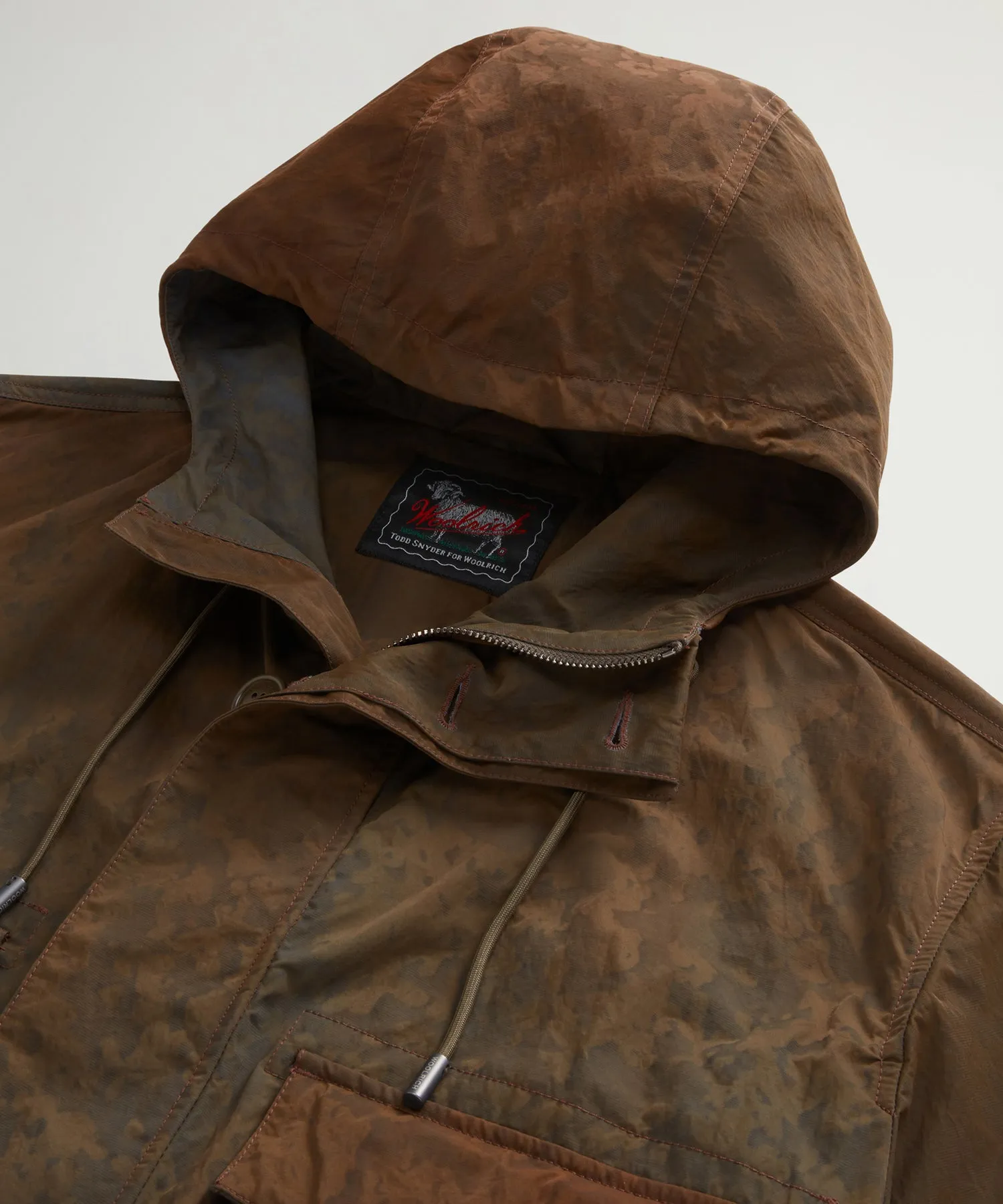 Todd Snyder x Woolrich Fishtail Parka in Ecru Olive