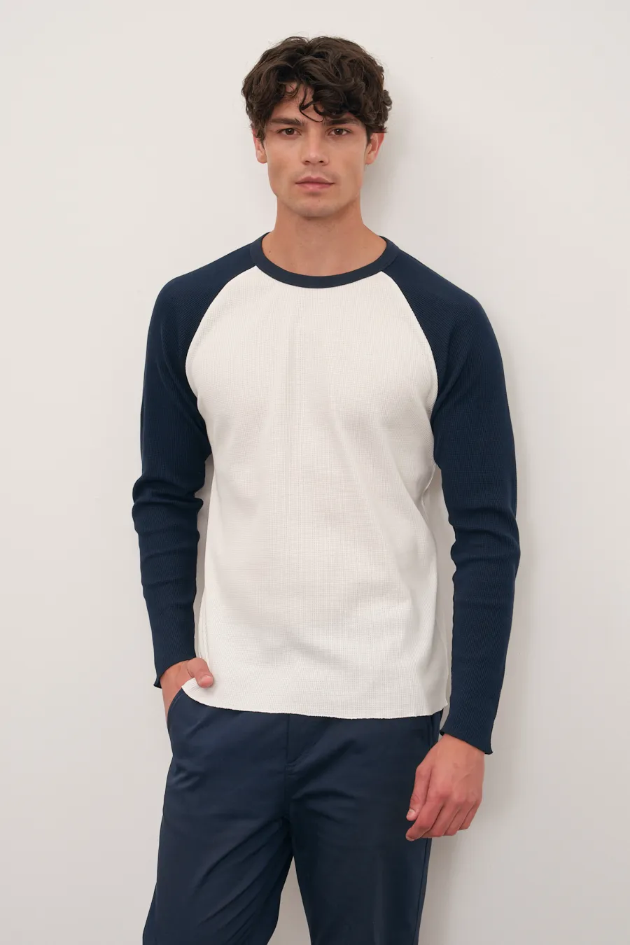 Waffle Cotton Baseball T-shirt/Sweatshirt