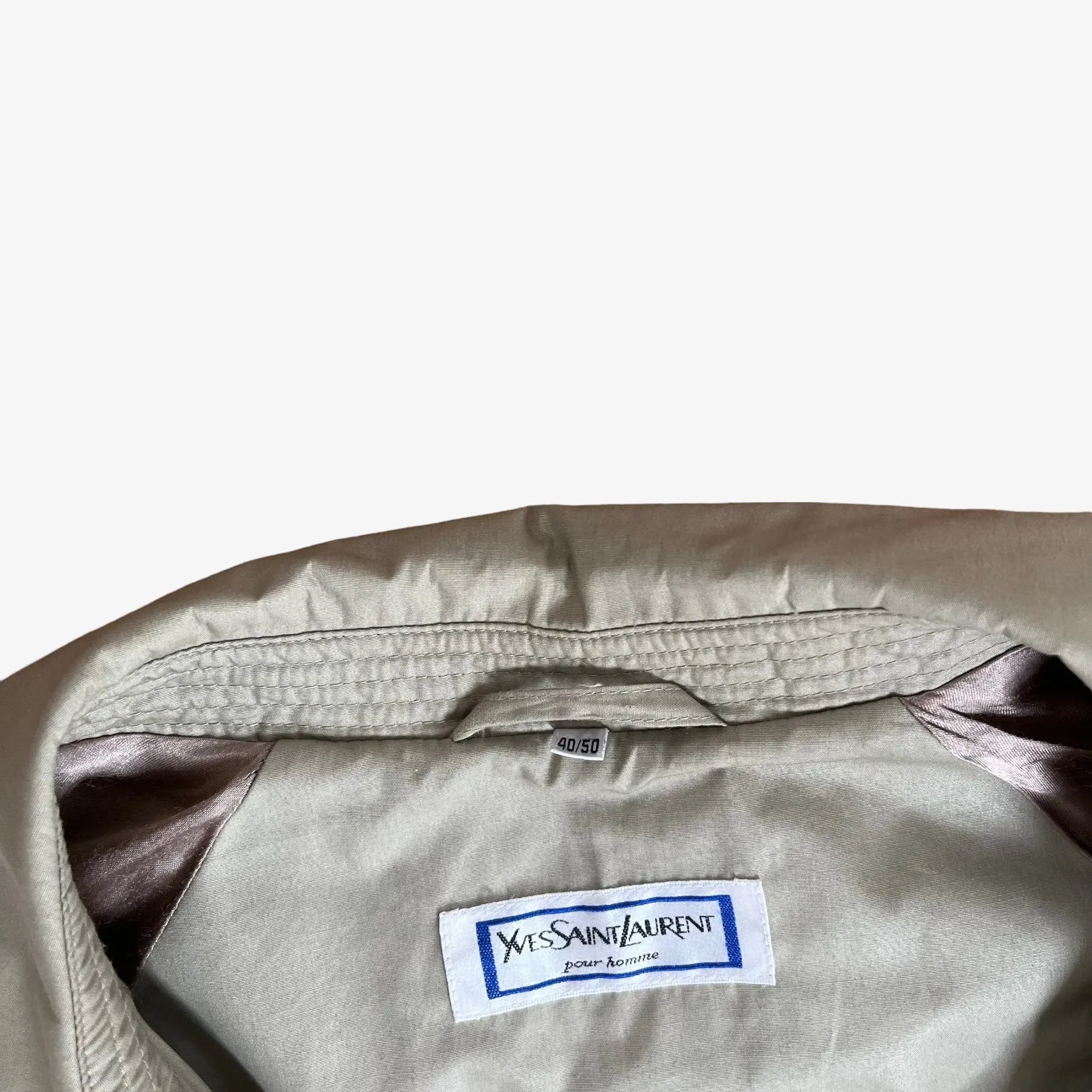 Yves Saint Laurent Double Breasted Trench Coat