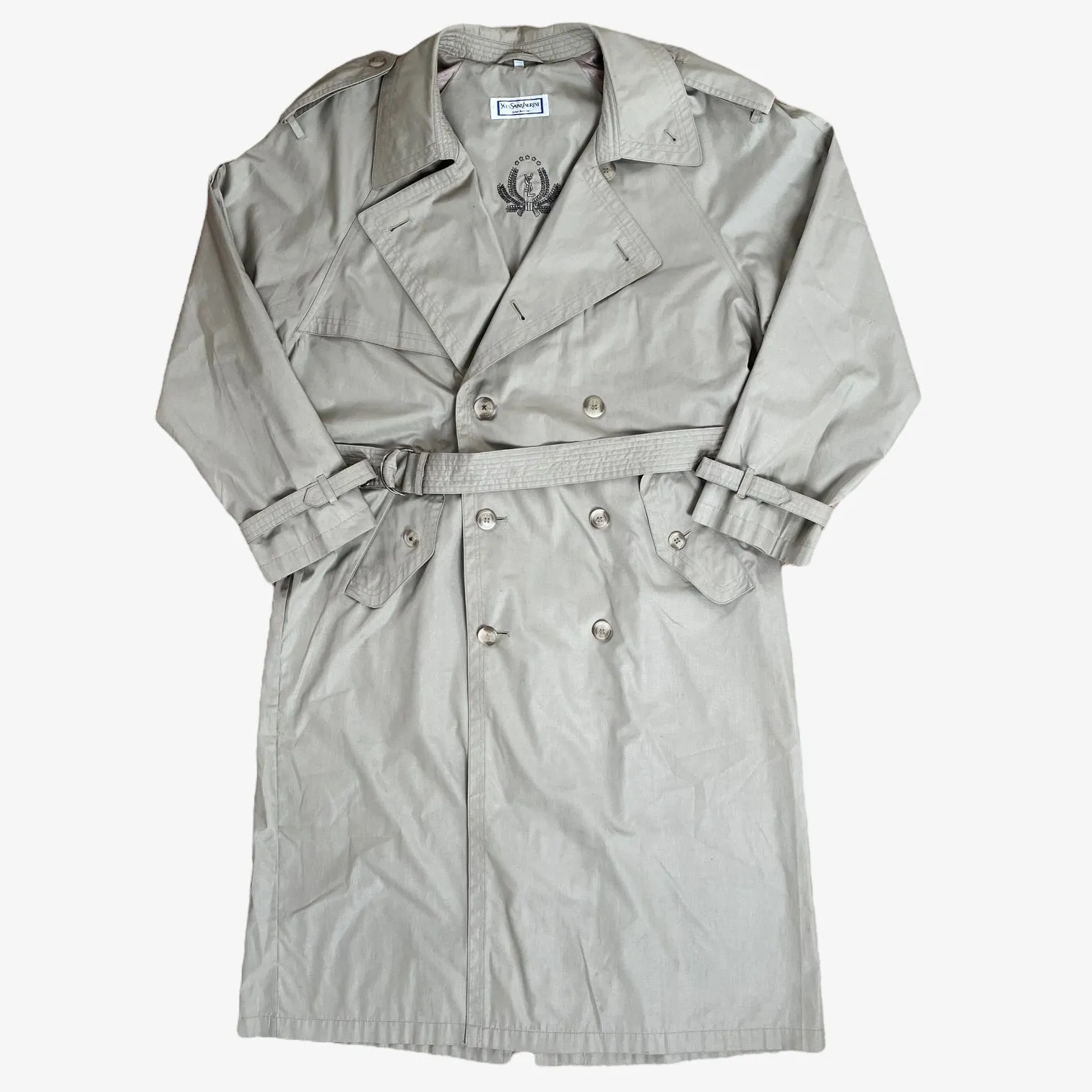 Yves Saint Laurent Double Breasted Trench Coat